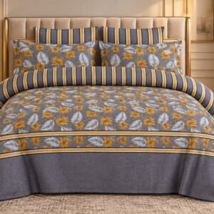 Golden Sand Weave King Size Bed Sheet – Wrinkle Resistant | Threadcrafts