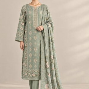 Sehr — Modern Dhanak A+ Neck Embroidery 3 PC