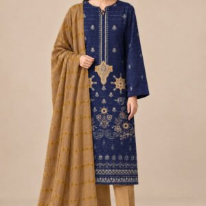 Allure — Modern Dhanak Velvet Applique 3 PC