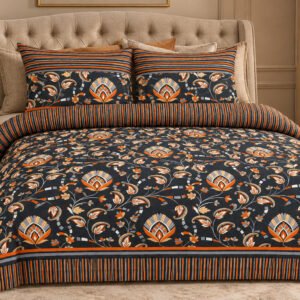Sahara Sand Elegance King Size Bed Sheet – Wrinkle Resistant | Threadcrafts