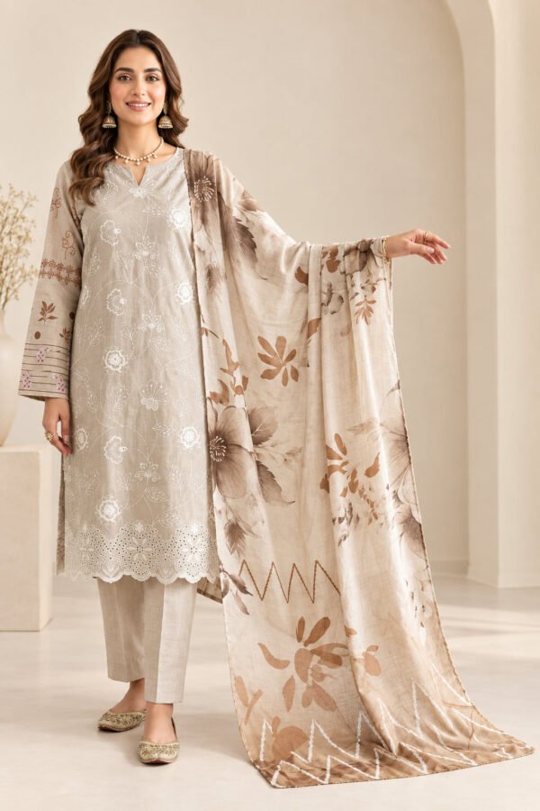 LAWN EMBROIDERED UNSTITCHED 3PC