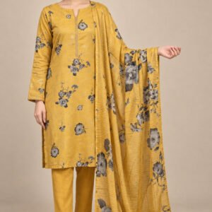 Sunehri Mitti — Unstitched Viscose Printed 3 PC
