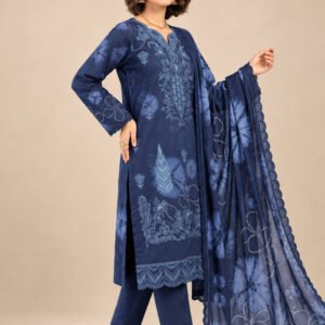 Modern Viscose Embroidery Unstitched 3 Piece – Design 3