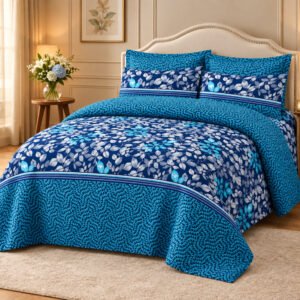 Emerald Serenity King Size Bed Sheet – Wrinkle Resistant | Threadcrafts