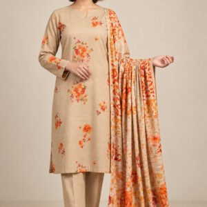 Chandni Bel — Unstitched Viscose Printed 3 PC
