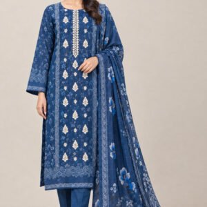 Mahtab — Modern Dhanak A+ Neck Embroidery 3 PC