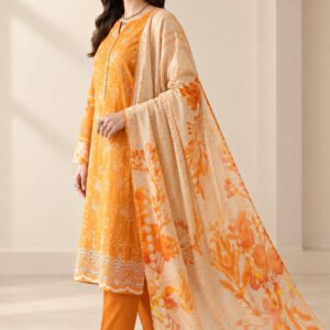 LAWN EMBROIDERED UNSTITCHED 3PC