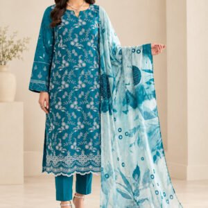 LAWN EMBROIDERED UNSTITCHED 3PC