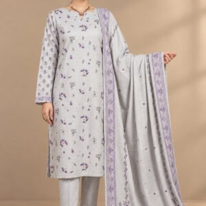 Grace — Modern Slub Dhanak Printed 3 PC with Matching Dupatta